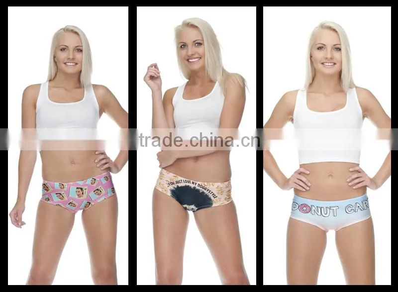 ladies hot sexy panties pug dog cut cat sexy girls tight lingerie stretchy underpanties 3d digital full print custom hot sale