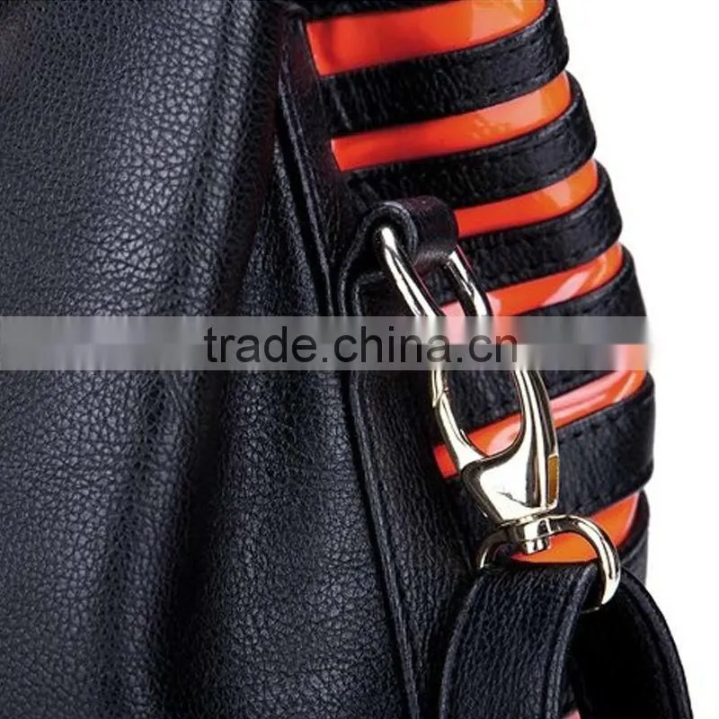 red and black striped tote bags bee pattem lady handbags