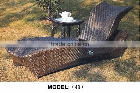 Outdoor rattan pool sunbed or beach bed