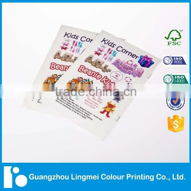 Personized colour printing soft cover 128g art paper book