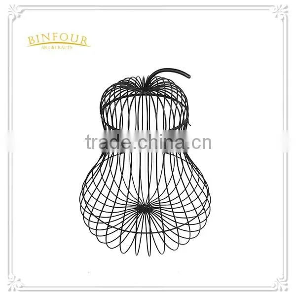 Top quality white handmade metal storge basket