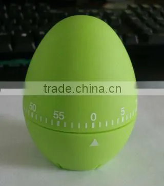 Plastic ABS with Rubber Coating Egg Shaped Colorful Mechanical Countdown Timer