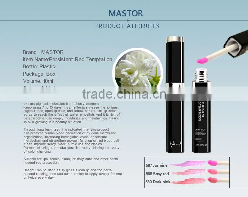 Permanent Makeup Kit Cosmetic Makeup Waterproof Lip Gross