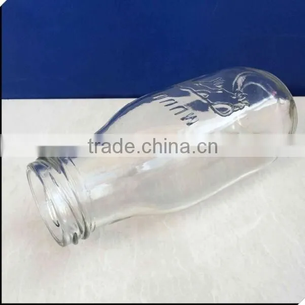 10oz glass bottle for milk drinking with screw top