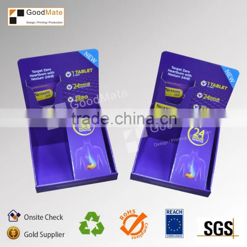 Healthcare product promotion corrugated cardboard displays