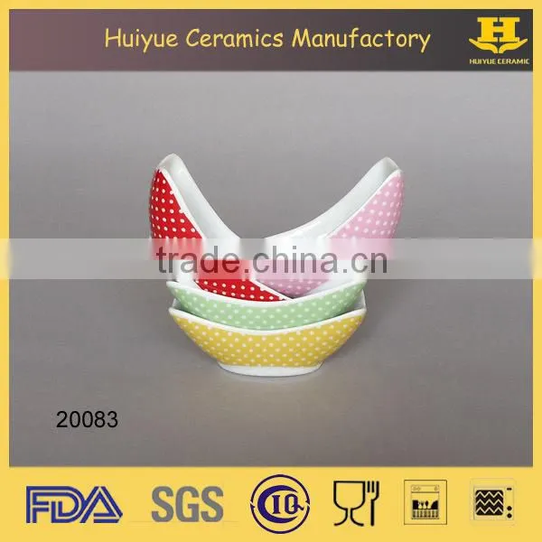 ceramic decal printing square snack dishes