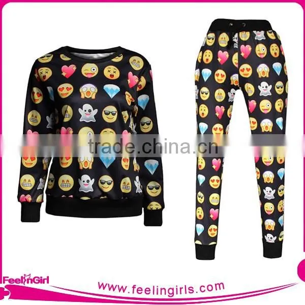 High Quality Two Colors Women's Sweatshirts Without No Hood