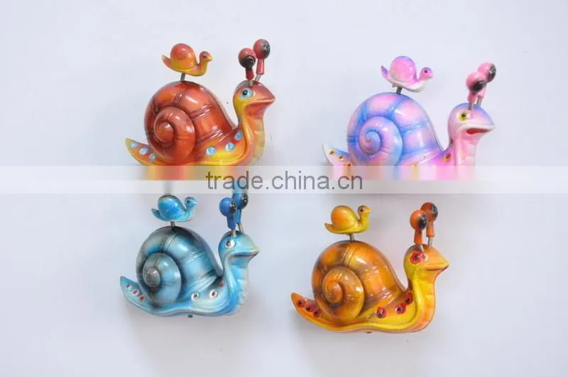 4 inch Plastic Cute Mother and Child Snail Animals Fridge Magnetic, Customized Logo Promotional Gift