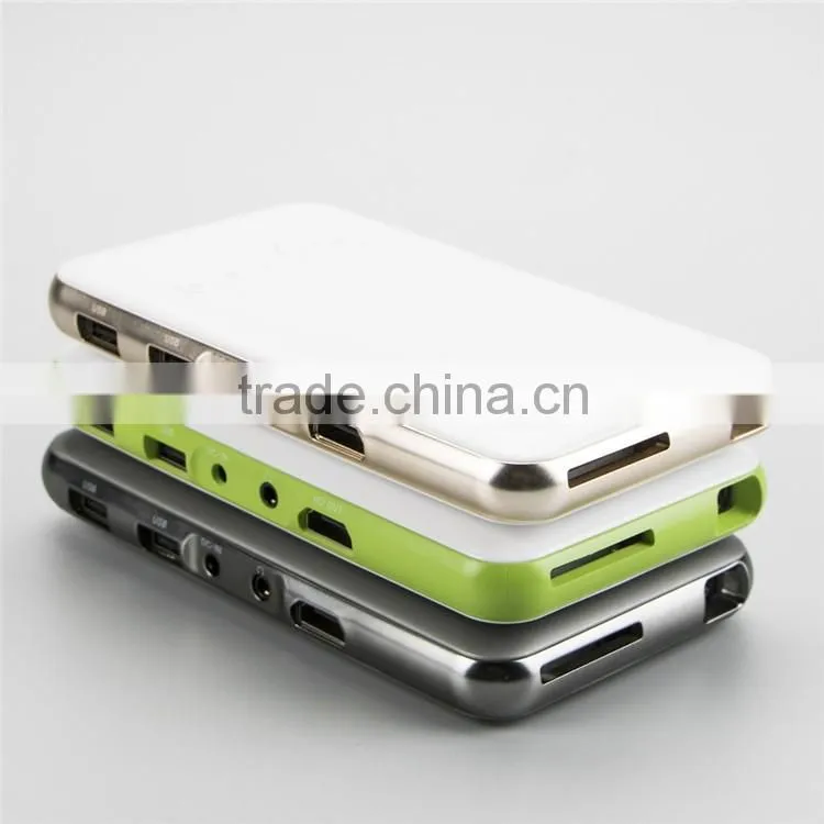 Professional mini Smart Phone DLP Projector Built in 5000mAh Li-ion Battery Can be use as Power Bank for iPhone6 Mini projector