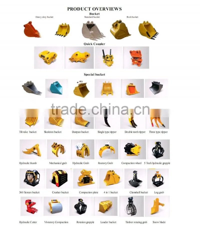 Designable 1500MM Backhoe Excavator Cleaning Bucket