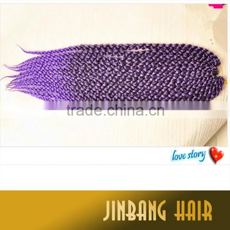 wholesale products 4 strands 24inch 120g a pack synthetic hair twist 3D new premium cubic braid