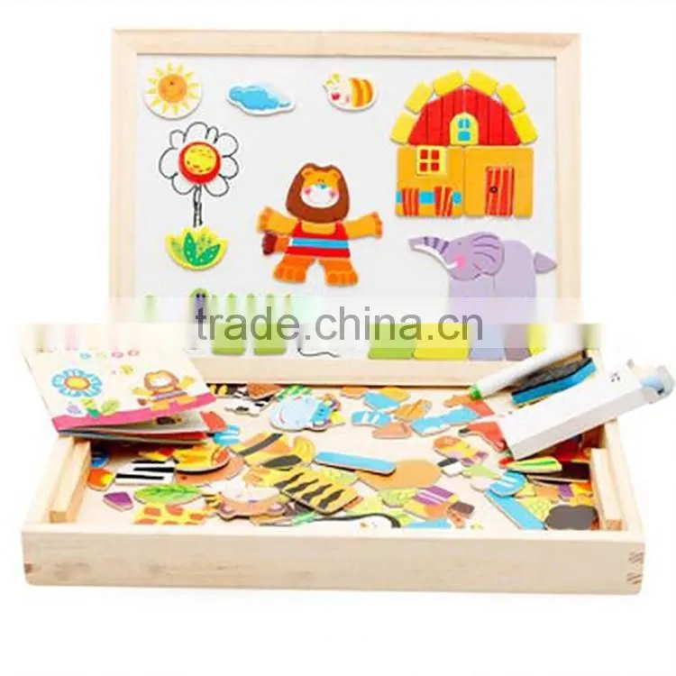 Brain teaser Magnetic Wooden Puzzle for gift
