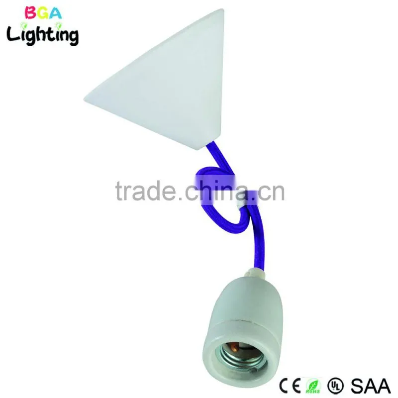 E27 Screw Porcelain Suspended Lighting With Ceramic Lamp Socket