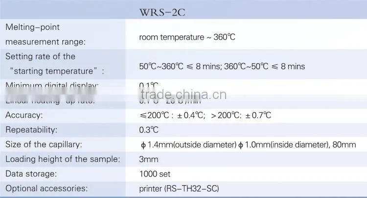 WRS-2C Melting point Apparatus Touch Screen