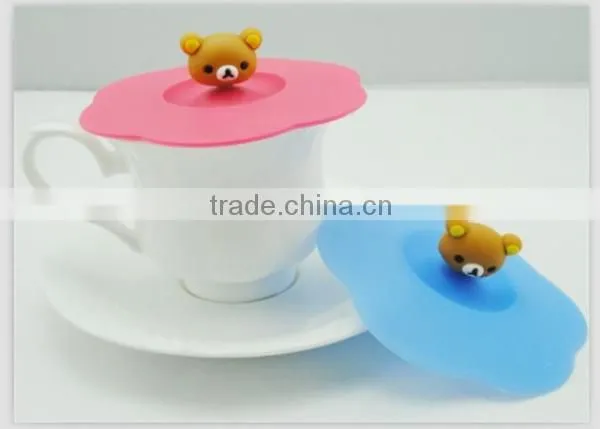 Hot Sale Bpa Free Heat Resistant Wholesale Lovely Silicone Glass Lid