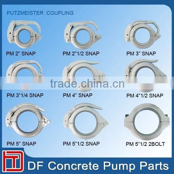 DN80 concrete pump pipe snap coupling Putzmeister clamp