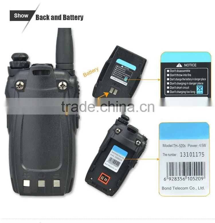 Small portable radio TH-520S vhf/uhf transceiver mini radio