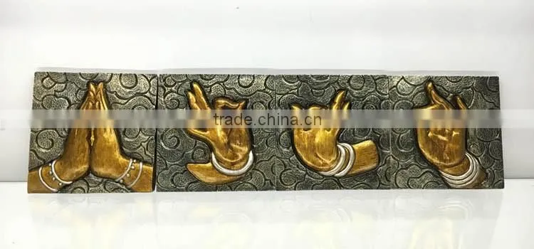 High quality handmade resin buddhist 3d buddha wall art