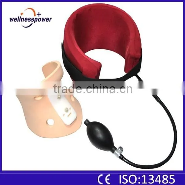 2016 adjustable red rubber air bag inflatable cervical neck collar