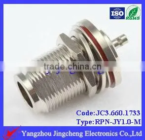 Reverse Polarity N type female body with male pin solder for RG178 cable