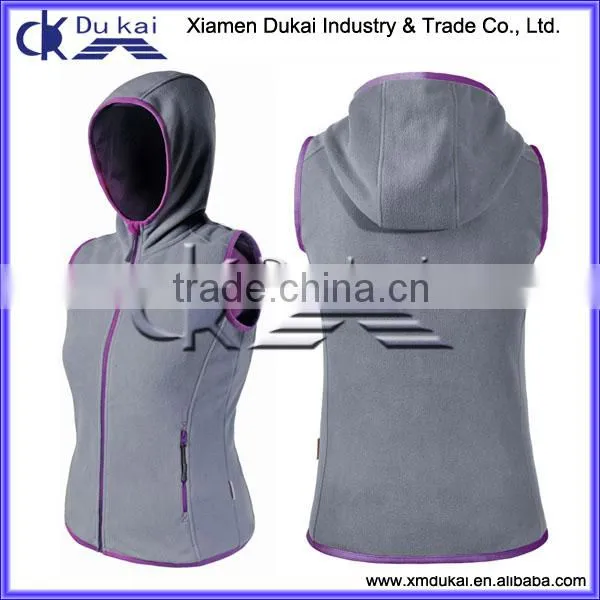 Women's softshell vest, bonded vest for women, ladies softshell vest, sleeveless jacket