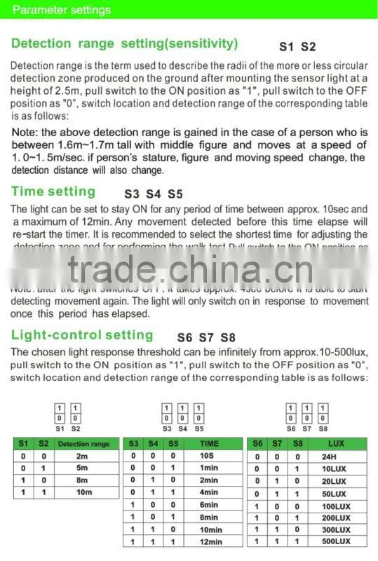 SK608 Mini motion sensor light switch , light sensor switch