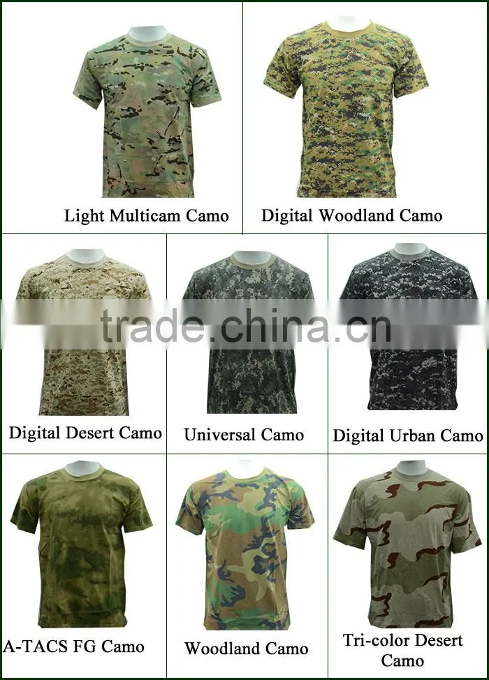 camouflage cotton shirt short sleeve french military army clothing