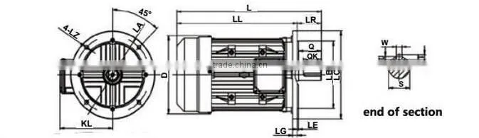 three phase 380v 3000rpm electric ac pmsm 20kw small motor