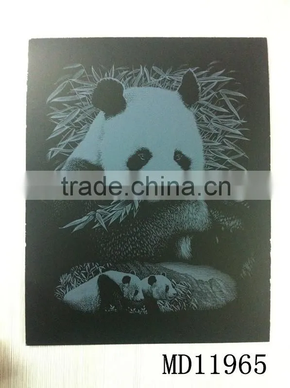 Snow-covered landscap inkjet Engraving card/Scratch art foil paper/foil card/Scratch foil paper engraving art quilling art paper