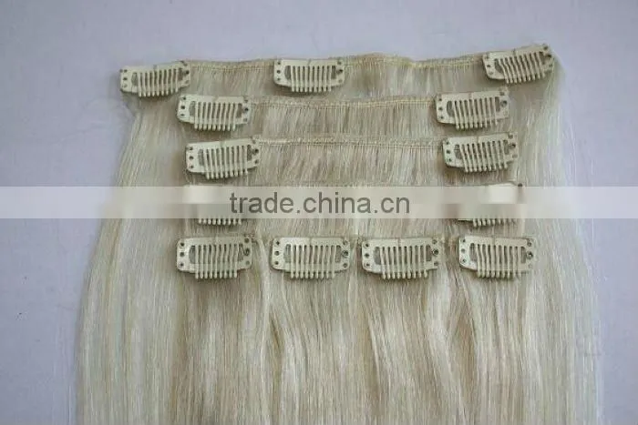 Wholesale beautiful brazilian clip in curly hair extensions 20inch for black women