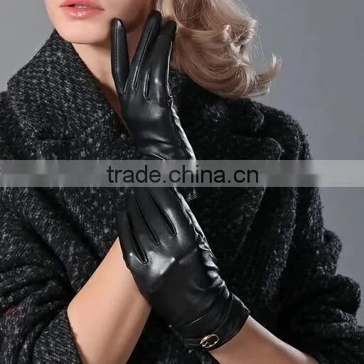 New style bicycle cycling leather women XXL gloves with strap