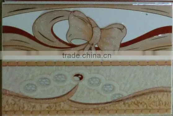 100x300mm china factory cheap relief Algeria ceramic border tiles