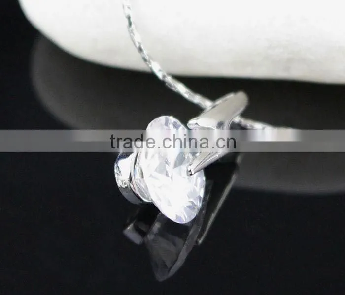 18K zircon flashing necklace