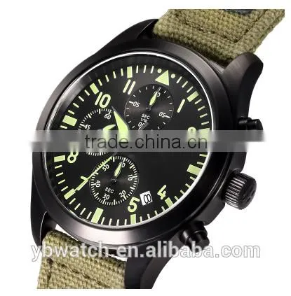 yangbin 2015 hot sale custom clear dail nato nylon band watch