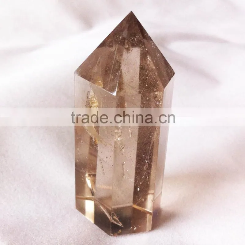 Factory Price Smoky Quartz Point For Crystal Lighting
