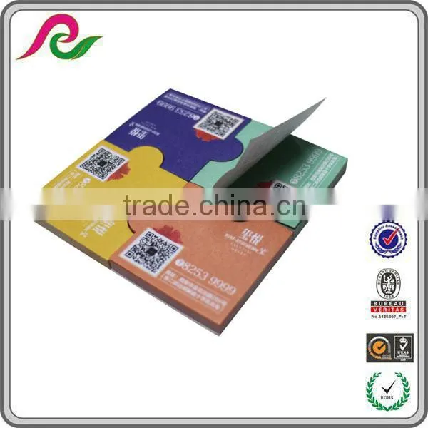 Colorful puzzle memo pad with individul packaging