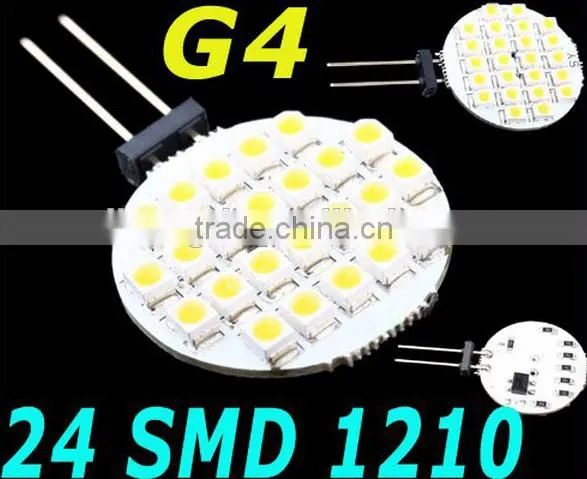 12V G4 Led 24 SMD 1210 LED Light Home Car RV Marine Boat LED Lamp Bulb