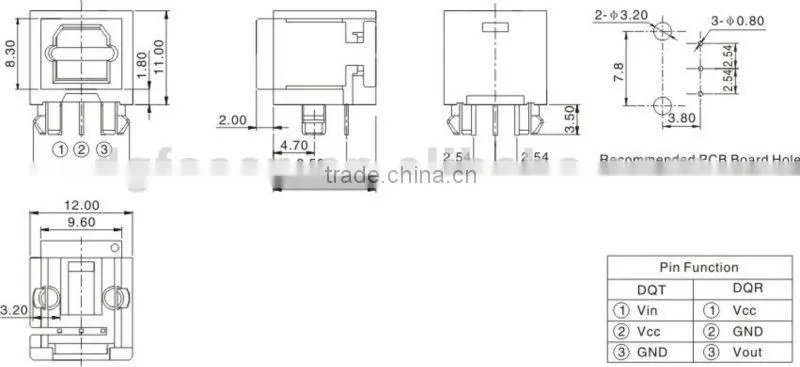 fiber optical jack / fiber socket DQT(R)-016A