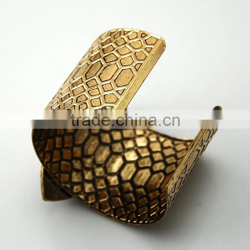Indian Jewelry Widely Anti Gold Stone Cuff Metal Bracelet