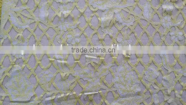 YH010# Lace Fabric / High Quality Burning Flower Lace Fabric / New Design Garment cloth Lace Fabric