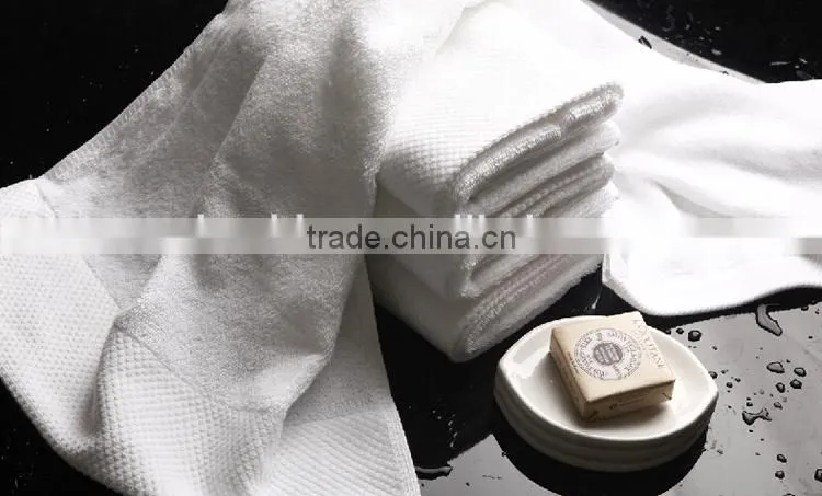 Pure White 16s Terry Soft Plain Woven Style Wholesale Hotel Bath Towel