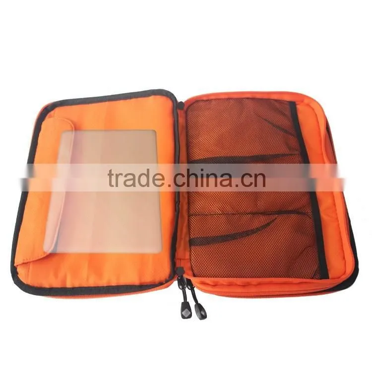 New fashion double layer cable organizer travel bag usb cable packaging hard drive bag
