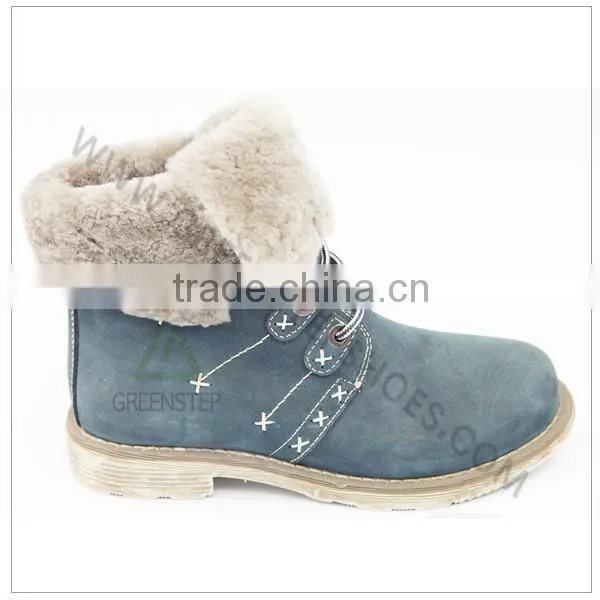 Brow Cow Suede Low Heel LadyAnkle Boots