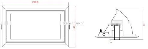 40W Customize rectangle COB 45 degree rotated shop downlight