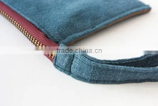 BA-1227 Men Cotton and Linen custom Logo Card Cash Fashion Wallet Cheap Wallet