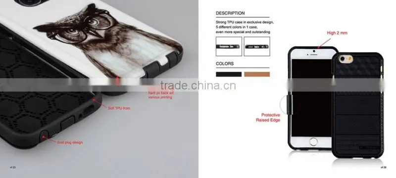 C&T Color Printing Hard PC Plastic Rubber Snap On Cute Phone Cases for iPhone 6s 4.7 Inch