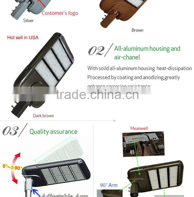 5 years warranty cree led cobra head street light 200w