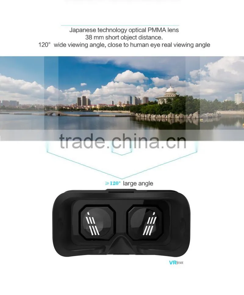 2016 Online New Product VR Case VR ESEE Virtual Reality Glasses Mini 3D Glasses Headset 360 HD Video Movie Game