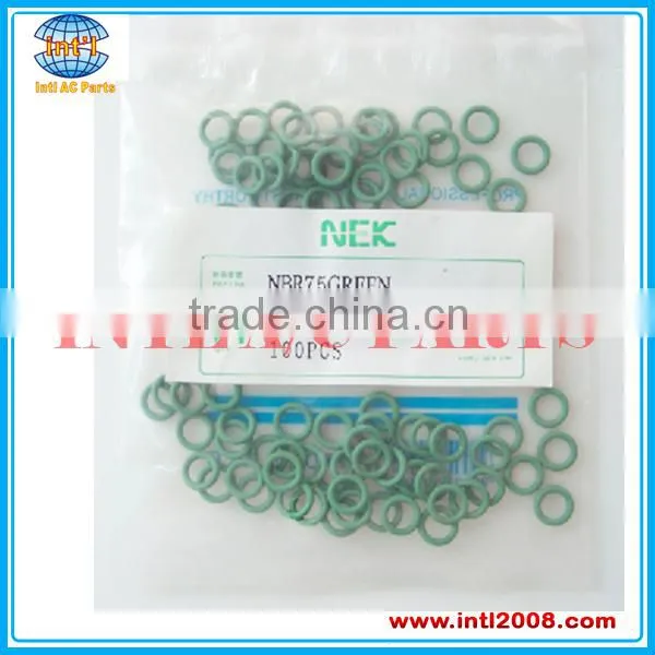 O-ring Black/green/purple color Size: 6.8 * 1.9 100pc/ bag R134a auto parts o-ring manufacture in China car o-ring