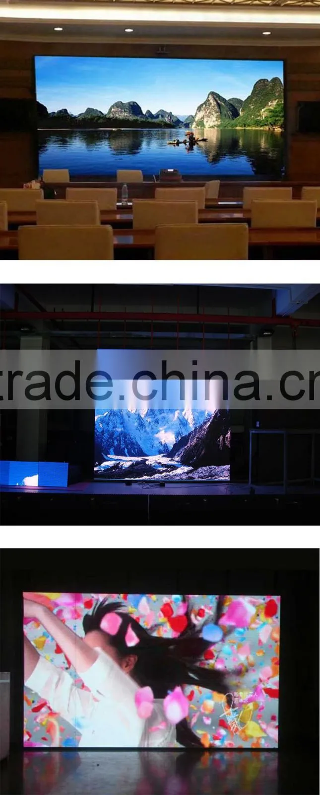 Alibaba sign in LED screen panel P6 indoor full color SMD rental